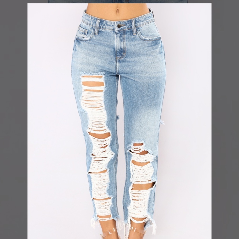 Destroyed Mom Jeans